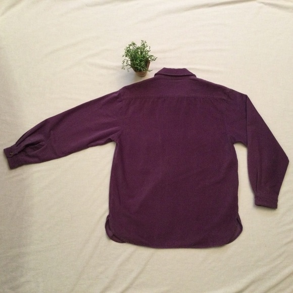 Vintage Northern Spirit Eggplant Corduroy Long Sleeve Button Top Small - Picture 2 of 9
